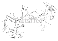 Cub Cadet 1541 (141-651-100) - Cub Cadet Garden Tractor (SN: 800000 - 816508) Battery Tray And Heat Baffle