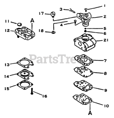 Echo GT-2102 - Echo String Trimmer Carburetor  S/N: 051001 - 999999