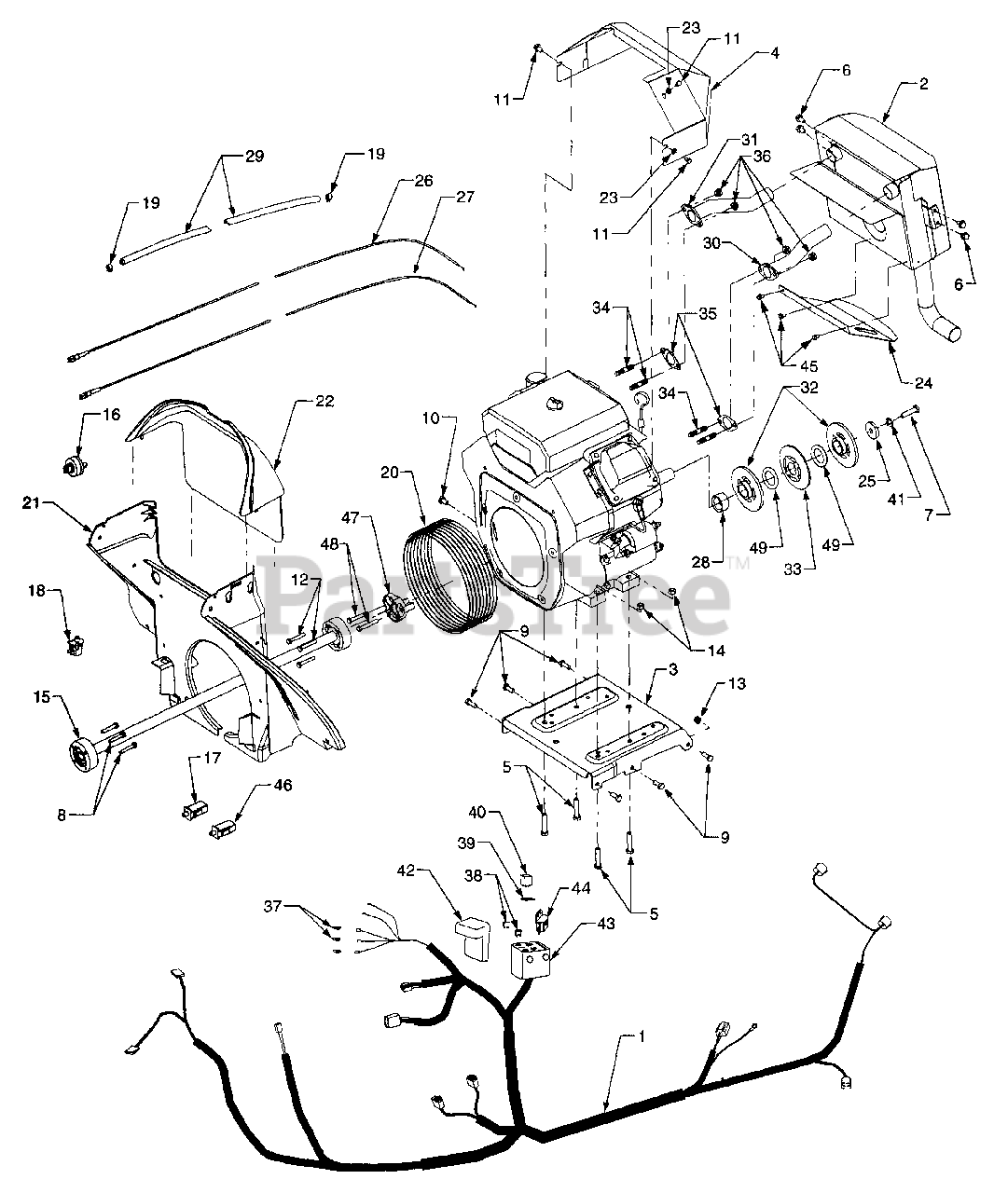 Cub Cadet 3225 (14A688100) Cub Cadet Garden Tractor Driveshaft And