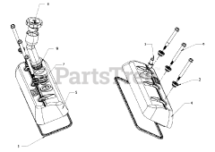 Briggs & Stratton 076131-03 - Briggs & Stratton 35kW Liquid Cooled Home Standby Generator Engine Service Parts - Valve Cover