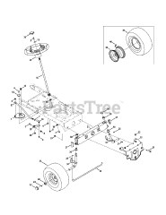 Craftsman 247.288841 (13AJ78SS099) - Craftsman LT2000 Lawn Tractor (2011) (Sears) Steering &amp; Front Axle