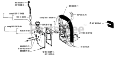 Husqvarna 35 - Husqvarna Chainsaw (1990-06) Fuel Tank Assembly