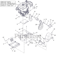 Ariens 926067 (ST 28 DLET) - Ariens Hydro Pro 28" Track Snow Blower, Briggs & Stratton (SN: 000101 & Above) Engine, Frame And Belt Drive - Track