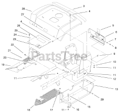 Toro 72115 (270-H) - Toro Lawn & Garden Tractor (SN: 099000001 - 099999999) (1999) Fender Footrests Assembly