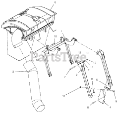 Gravely 891008 - Gravely Peco 2-Bag Bagger (SN: 000101 - 001999)