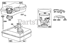 Briggs & Stratton 61202-9495-47 - Briggs & Stratton Horizontal Engine Air Cleaner, Fuel Tank