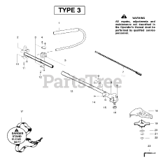 Poulan Pro PP 4000 C - Poulan Pro Brushcutter Attachment, Type 3