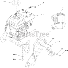 Toro 38272 (418 ZR) - Toro 18" Power Clear Snow Thrower (SN: 313000001 - 313999999) (2013) Engine and Mounting Assembly