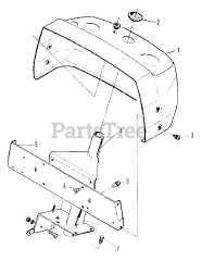 Simplicity 9518 (2097355) - Simplicity Compact Tractor, Diesel Sheet Metal &amp; Frame - Instrument Panel &amp; Steering Support Group (3486I35)