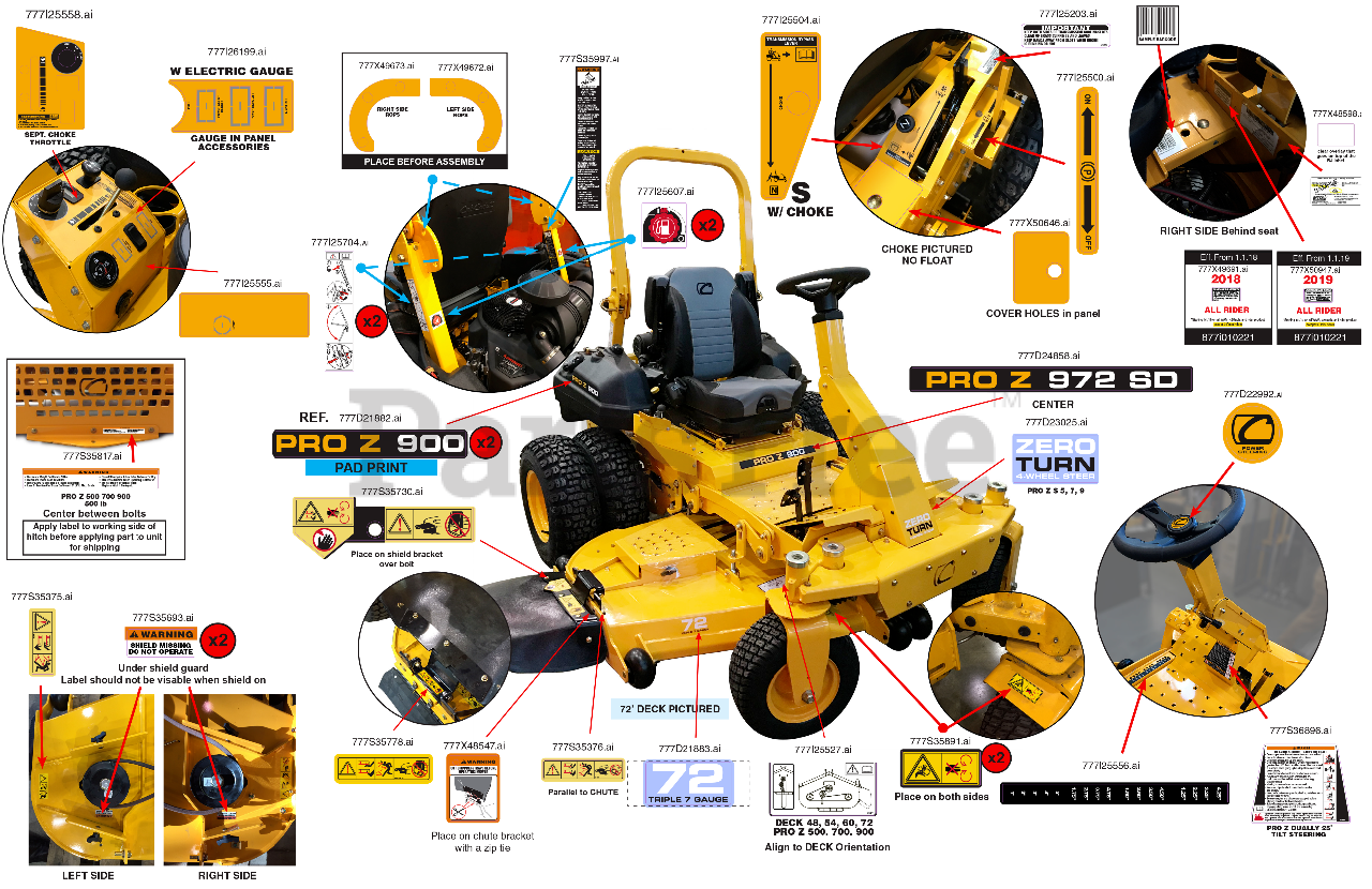 Cub Cadet PRO Z 900 KW 972SD (53TIHMUY050) Cub Cadet 72" Pro Z