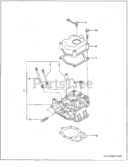Subaru Robin RGD330017640 - Subaru Robin Generator 110 Cylinder Head