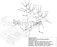 Gravely 915174 (ZTX 52) - Gravely 52" Zero-Turn Mower, 25hp Kohler Twin Pro (SN: 000101 - 015999) Deck Lift