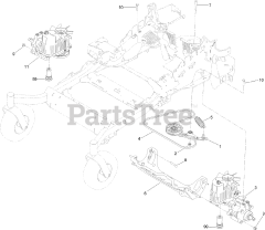 Toro 74909 TE (6000) - Toro 132cm Z Master Zero-Turn Mower, Side-Discharge Deck (SN: 316000001 - 316999999) (2016) HYDRAULIC PUMP, IDLER AND BELT ASSEMBLY