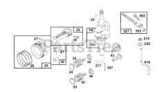Briggs & Stratton 122702-3147-01 - Briggs & Stratton Vertical Engine Crankshaft, Piston Group