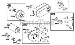 Briggs & Stratton 233451-2530-01 - Briggs & Stratton Horizontal Engine Muffler Grp