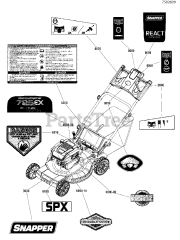 Snapper SPXV 22725 (7800829) - Snapper 22" Walk-Behind Mower, 7.25hp