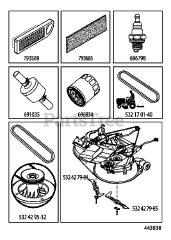 Husqvarna CT 151 (960610064-00) - Husqvarna Lawn Tractor (2006-03) FREQUENTLY USED PARTS