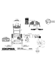 Columbia CA 324 (31AH54K6897) - Columbia 24" Snow Thrower (2015) Label Map 31AH54K6897