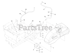 Exmark PNS720KC523 - Exmark 52" Pioneer S-Series Zero-Turn Mower, Kohler ZT720 (SN: 314000000 - 314999999) (2014) Fuel Tank Mounting Assembly