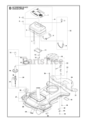 Husqvarna 265 ACX - Husqvarna Automower Robotic Lawn Mower (2014-01) CHASSIS UPPER