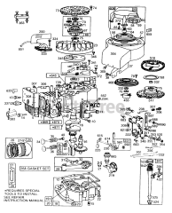 Briggs & Stratton 190702-5656-XX - Briggs & Stratton Vertical Engine Cyl, Sump, Piston,Oil Fill