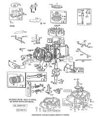 Briggs & Stratton 131702-0140-01 - Briggs & Stratton Vertical Engine Cylinder,SumpBase,PistonGrp