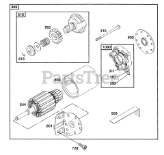 Briggs & Stratton 176432-0113-01 - Briggs & Stratton Horizontal Engine Electric Starter