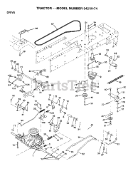 Poulan 3421H74 - Poulan Lawn Tractor (2006-10)