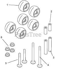 Gravely 792109 - Gravely Anti-Scalp Roller Replacement Kit