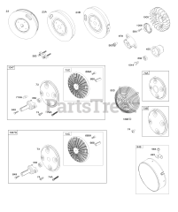 Briggs & Stratton 386447-0122-E2 - Briggs & Stratton Horizontal Engine Flywheel, Stub Shaft, Rotating Screen
