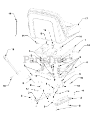 Cub Cadet 5254 E (54BE542-710) - Cub Cadet Compact Tractor Seat