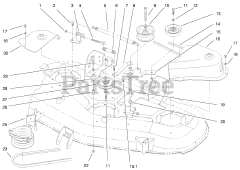Toro 78280 - Toro 52" Side-Discharge Mower Deck for 260 Series Tractors (SN: 089000001 - 089999999) (1998) Drive Belt Covers