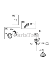 Briggs & Stratton 104M02-0253-H5 - Briggs & Stratton Vertical Engine Crankshaft Group