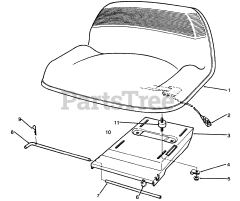 Toro 70080 (10-32) - Toro Recycler Rear-Engine Riding Mower (SN: 049000001 - 049999999) (1994) Seat Assembly