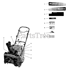 Simplicity 520 E (1692614) - Simplicity 20" Snow Thrower, 5hp Decals