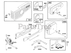 Briggs & Stratton 126802-4402-01 - Briggs & Stratton Vertical Engine Mufflers,Deflectors,Elect.