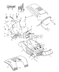 MTD 13AN698H009 - MTD Silver Lawn Tractor (2000) (Hardware Wholesalers) Hood Style 8
