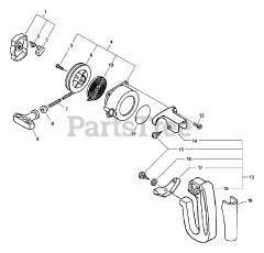 Echo ES-2400 - Echo Shred N Vac Blower (Type 1E) Starter, Side Handle