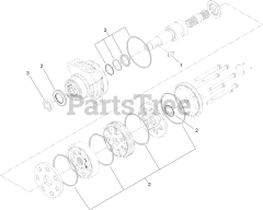 Toro 23208 G (STX-26) - Toro Stump Grinder (SN: 316000001 - 316999999) (2016) Hydraulic Motor Assembly No. 127-9603