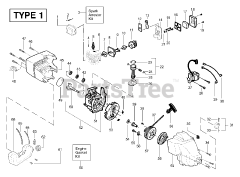 Weed Eater XT 200 - Weed Eater String Trimmer, Type 1 Engine Assembly Type 1