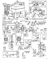 Briggs & Stratton 80331-0367-XX - Briggs & Stratton Horizontal Engine Carburetor,Air Cleaners,Fuel
