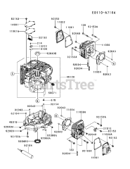 Cub Cadet XT2-LX 42 (13AGA1CS010) - Cub Cadet 42" XT2 Enduro Lawn Tractor (2015) Kawasaki FR600V-AS06 Cylinder &amp; Crankcase