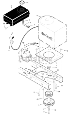 Scotts 42544x31A - Scotts 42" Lawn Tractor (1998) Engine Mount