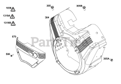 Briggs & Stratton 386447-0087-B5 - Briggs & Stratton Horizontal Engine Blower Housing Group