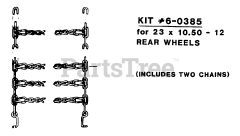 Snapper 1600 (80024) - Snapper Garden Tractor, 16hp Tire Chains - Accessory