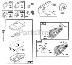 Briggs & Stratton 93902-0133-01 - Briggs & Stratton Vertical Engine Mufflers and Air Cleaners