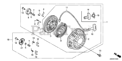 Honda GX120 UT3X QXUZ (GCCJT) - Honda Engine, Made in Thailand (SN: GCCJT-1398594 - GCCJT-9999999) RECOIL STARTER