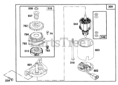 Briggs & Stratton 123782-0162-01 - Briggs & Stratton Vertical Engine Electric Starter