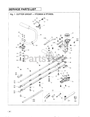 RedMax HT 2300 L - RedMax Hedge Trimmer (SN: 502440 - 504660) (1995-01)