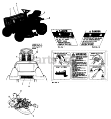 AGCO 612 G (1691453) - AGCO 36" Lawn Tractor, 12hp